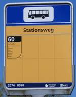 (273'662) - Qbuzz-Haltestellenschild - Ternaard, Stationsweg - am 5.