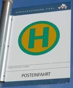 (197'642) - �BB-POSTBUS-Haltestellenschild - St.