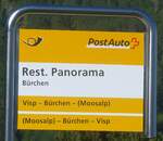 (208'982) - PostAuto-Haltestellenschild - B�rchen, Rest.