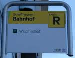 (281'106) - vb/sh-Haltestellenschild - Schaffhausen, Bahnhof - am 10. Oktober 2025