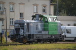 650 114-8 stand am Mittag des 25.09.2016 abgestellt im Rostocker Hbf.