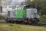 Vossloh/525618/mit-db-logo-zeigte-sich-650-114-8 Mit DB-Logo zeigte sich 650 114-8 am 28.10.2016 im Rostocker Hbf.