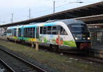 642 539 stand am Nachmittag des 10.02.2025 im Rostocker Hbf.