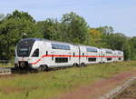 4110 609-3 mit IC 2177(Warnemünde-Dresden)bei der Durchfahrt am Vormittag des 31.05.2020 im Haltepunkt Rostock Lütten-Klein.