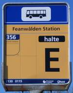 (273'620) - Qbuzz-Haltestellenschild - Feanw�lden, Station - am 5.