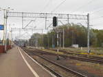 Vom Streckenende Blick zum Bahnhof Swinoujscie Port am 02.Mai 2019.