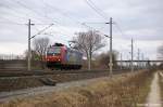 dampfloks-dieselloks-e-loks-triebwagen/129647/482-014-8-sbb-cargo-als-lz 482 014-8 SBB Cargo als Lz zwischen Growudicke und Rathenow in Richtung Rathenow unterwegs. 28.03.2011