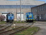 dampfloks-dieselloks-e-loks-triebwagen/654118/eu07-523-und-sm30-290am-20april-2019im-bw EU07-523 und SM30-290,am 20.April 2019,im Bw Szczecin Port Centralny.