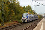 SNCF 85501M (Alstom Regiolis /  Ein Zug verbindet Frankreich und Deutschland ) machte am 07.11.2022 Testfahrten zwischen Rotenburg (Wümme) und oder Tostedt / Buchholz (Nordheide).