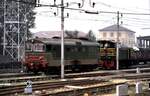 Domodossolo, FS Dieselloks BR D.345 und BR D.245 am 09.09.1980.