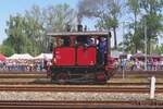 AMTF Tramlok 503 aus Luxembourg dampft während der Lokparade in Wolsztyn am 4 Mai 2024.