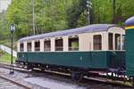 Diesen Personenwagen hatte die Lok N� 5 am 01.05.2019 zum Betriebsbeginn bei der Museumsbahn  Train 1900  am Hacken.