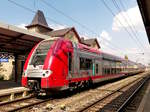 Am 01.05.2019 macht der CFL Triebzug Z 2218 Halt in Ptange bei seinem Einsatz als RB 5065 Luxembourg – Athus. (Jeanny)