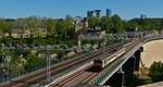 CFL 2017 hat die Unterführung ab dem Bahnhof Luxemburg verlassen und bediennt die Strecke Luxemburg Wasserbillig. 01.06.2021
Endlich ist die neue Fotostelle in der Stadt Luxemburg zugänglich, Baustelle beendet, zusehen ist das neue 4 Gleisige Teilstück mit im Hintergrund die Streckenteilung, rechts in Richtung Wasserbillig Linie 30, links in Richtung Troisvierges, Linie 10.
