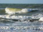 Nordsee in Winter, Noordwijk, Niederlande 29-12-2013.