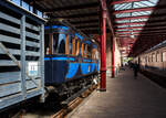 Der königliche Salonwagen HSM Sr 1 (Replikat) am 29 April 2025 im Het Spoorwegmuseum (bis 2005 NSM - Nederlands Spoorwegmuseum / Niederländischen Eisenbahnmuseum) in Utrecht im ehemaligen