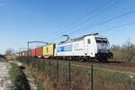 LTE 286 940 zieht der Mannheim/W�rth-KLV Pendelzug durch Tilburg-Reeshof am 18 M�rz 2022.