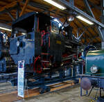 Die kohlegefeuerte Zahnraddampflokomotive SKGLB Z3 „Erika“ der Schafbergbahn, ex SKGB 999.103 „Erika“, ex BB Z3, ex BB 999.103 „Erika“ am 11.09.2022 in der