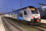 4746 301 stand am Morgen des 27.12.2023 als RE10 von Rostock Hbf nach Pasewalk im Rostocker Hbf.