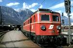 ÖBB 1110.519 mit D-Zug in Innsbruck am 17.08.1978.
