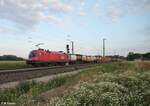 1016 026 mit KLV Zug bei Kleingründlach in Richtung Bamberg.