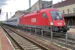 ÖBB 1116 114 treft am 19 September 2017 in Györ ein.