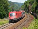1116 091 ÖBB mit EC auf der Geislinger Steige am 22.06.2014.