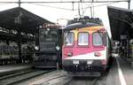 ÖBB 1245.04 und SBB 536 614-1 in Rorschach am 06.09.1988.