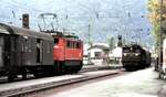 ÖBB 1670.27 und 1670.24 Begegnung im Bahnhof Bregenz am 19.09.1981.