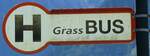 (280'639) - Grass BUS. Haltestellenschild - Brand, Hotel Zimba - am 21. September 2025