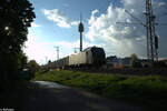 193 498-3 mit einem Containerzug in Nürnberg Hohe Marter.