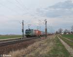 193 203 zieht ein Containerzug bei Mangolding.