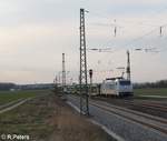 286 540 zieht ein Volvo Autotransportzug bei Mangolding in die Überholung.