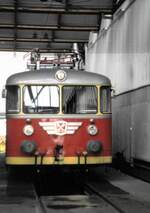 MSB Turmtriebwagen X10.903 in Schruns im M�rz 1989.