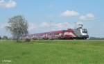 1116 249-4 schiebt den RJ69 Mnchen  - Wien Westbahnhof bei Pulling bei Freising. 08.06.13