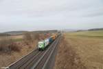 ER20-01 mit dem Wiesauer Containerzug gen Süden bei Neudes.