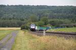 645 010 alias ER20-010 mit leer Holzzug nach Wiesau bei Oberteich.