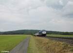 645 010 alias ER20-010 mit leer Holzzug nach Wiesau bei Oberteich.