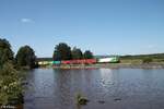 ER20-01 mit dem Wiesau Containerzug am Rechenweiher.