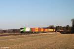 ER20 03 zieht bei Oberteich mit dem Containerzug nach Hamburg.