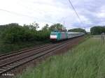 E186 241-6 zieht den EC46 nach Berlin bei Jacobsdorf(Mark).