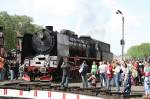Pt47 112 wartet an der Drehscheibe und wird nat�rlich sofort umlagert (Wolsztyn, 03.05.2008).