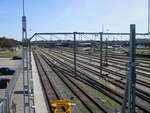 Blick im Bahnhof Ystad Richtung Osten am 18.September 2020.