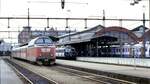 Foto vn Kenth Öhlin, in der Sammlung von Karl Sauerbrey: SJ Y 3 von LHB in Malmö, rechts steht ein X 10, am 16.04.1987; Zu diesem Zug gibt vom Schwiegervater ehemals bei LHB noch folgende