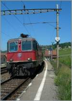 SBB Re 4/4 II 11225 in Bossi�re (Strecke Lausanne-Bern).