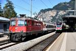 RE 4/4 420 159-6 mit einen sonderzug im bahnhof flüelen,11.09.19