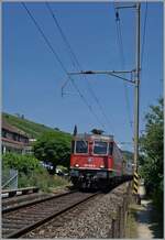 Die SBB Cargo Re 6/6 11646 (Re 620 064-6)  Bussigny  ist bei Ligerz mit einem Güterzug in Richtung Neuchâtel unterwegs. 

19. Juni 2025
