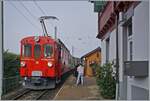 La DER de la Saison / Das Saison Ende der Blonay Chamby Bahn 2024 - Der RhB Abe 4/4 N° 35 der Blonay Chamby Bahn ist mit seinem Zug in Chamby angekommen.