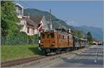 Die RhB Bernina Bahn  Ge 4/4 81 der Blonay-Chamby Bahn erreicht mit einem Reisezug Blonay. 

9. Juni 2025