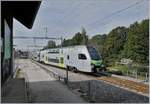 Der BLS RABe 515 019 verlässt Schwarzenburg in Richtung Bern.
